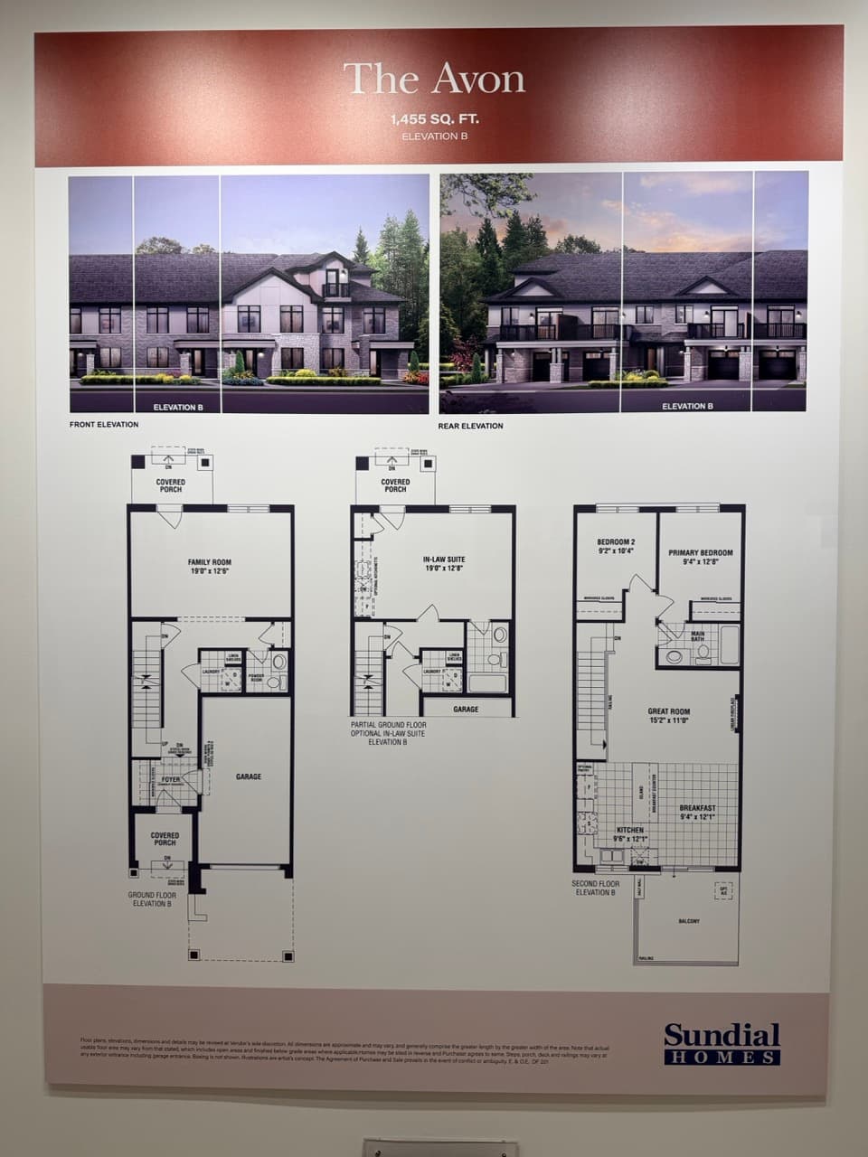The Avon — 3 bedroom floor plan at The Enclave Milton