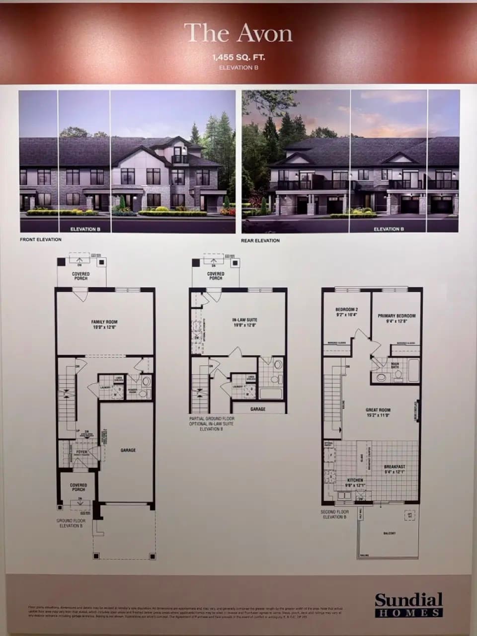 The Avon floor plan at The Enclave Milton