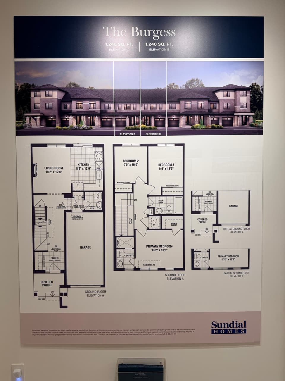 The Brighton — 1,355 sq ft floor plan at The Enclave Milton