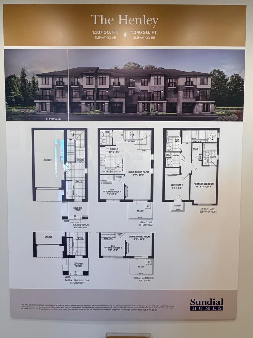 The Henley floor plan at The Enclave Milton