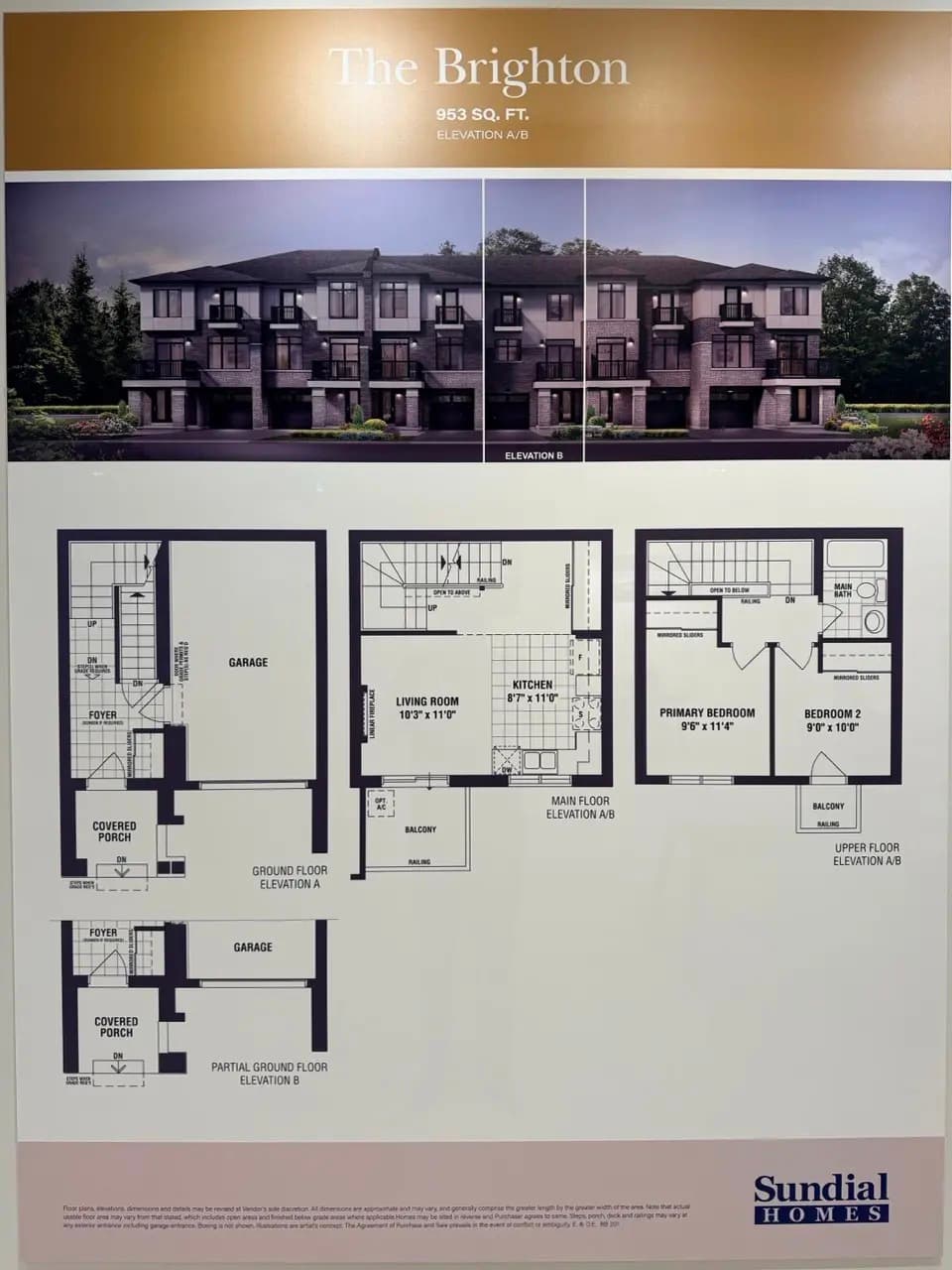 The Brighton floor plan at The Enclave Milton