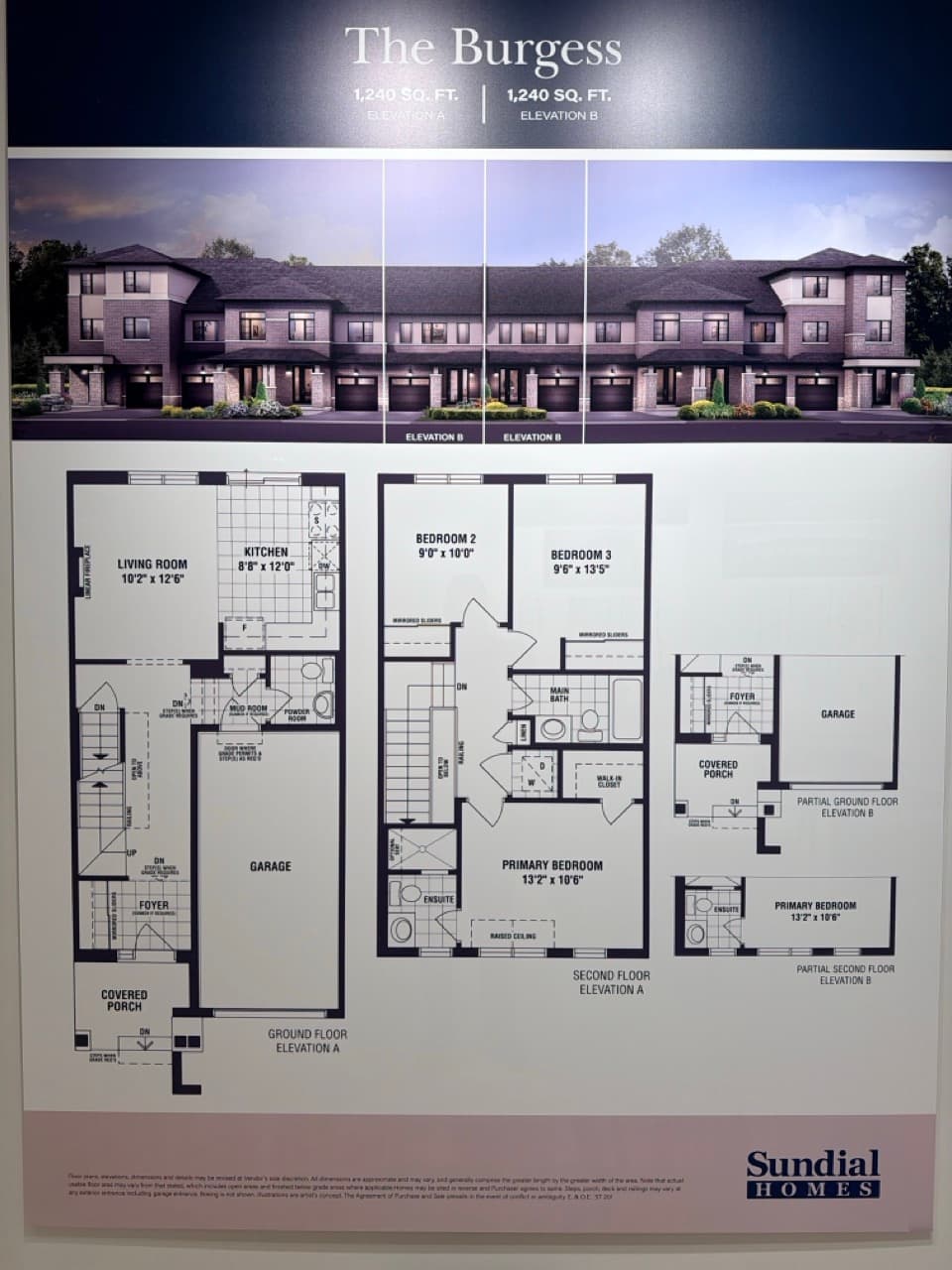 The Burgess floor plan at The Enclave Milton