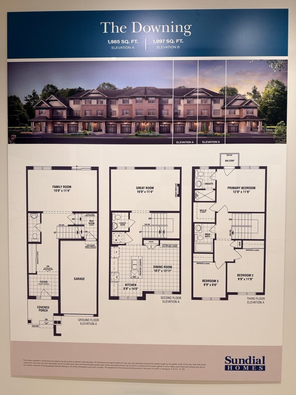 The Downing floor plan at The Enclave Milton