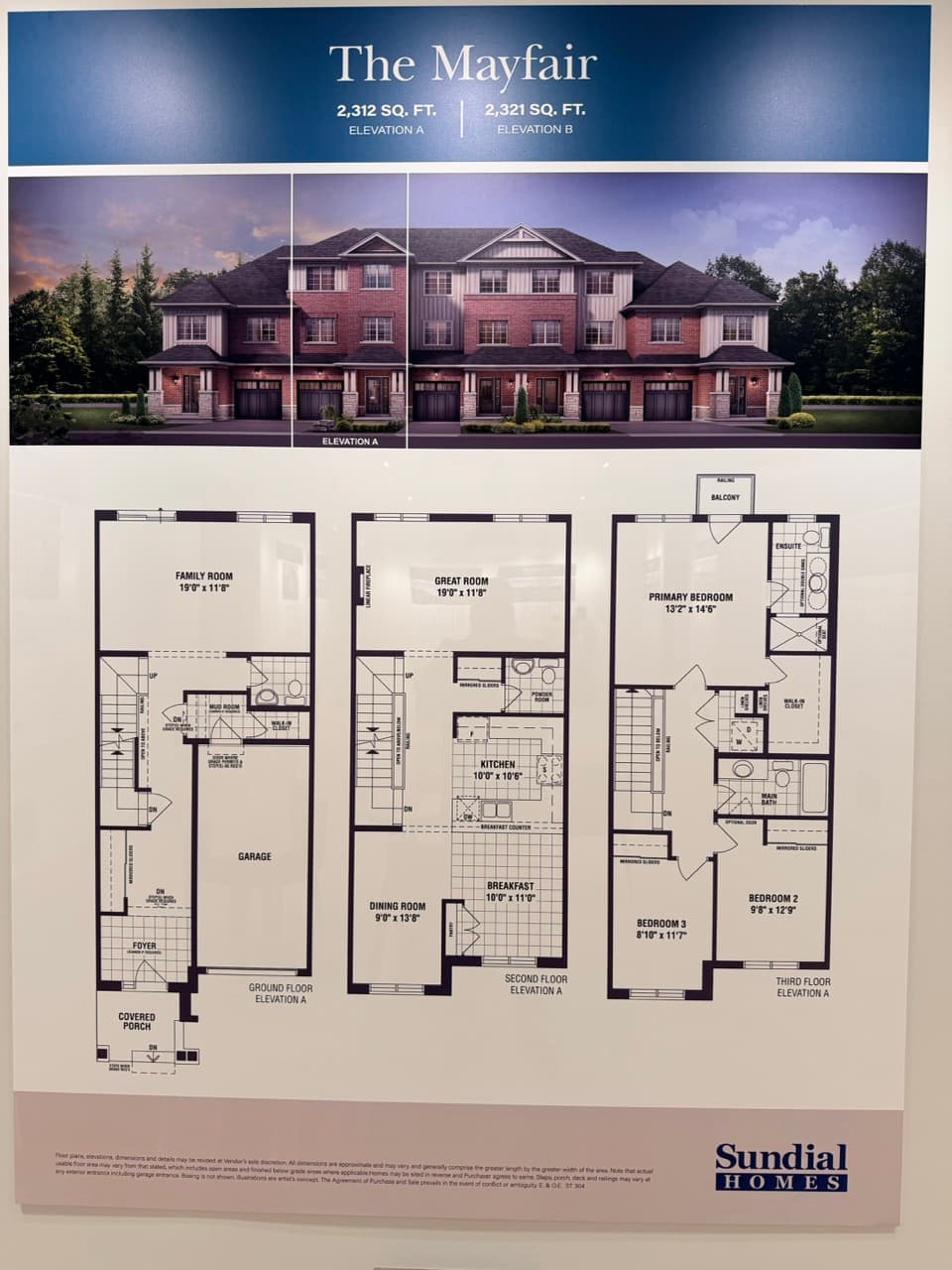 The Mayfair floor plan at The Enclave Milton