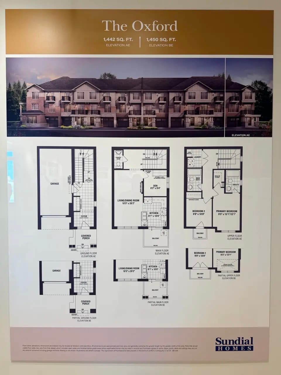 The Oxford floor plan at The Enclave Milton