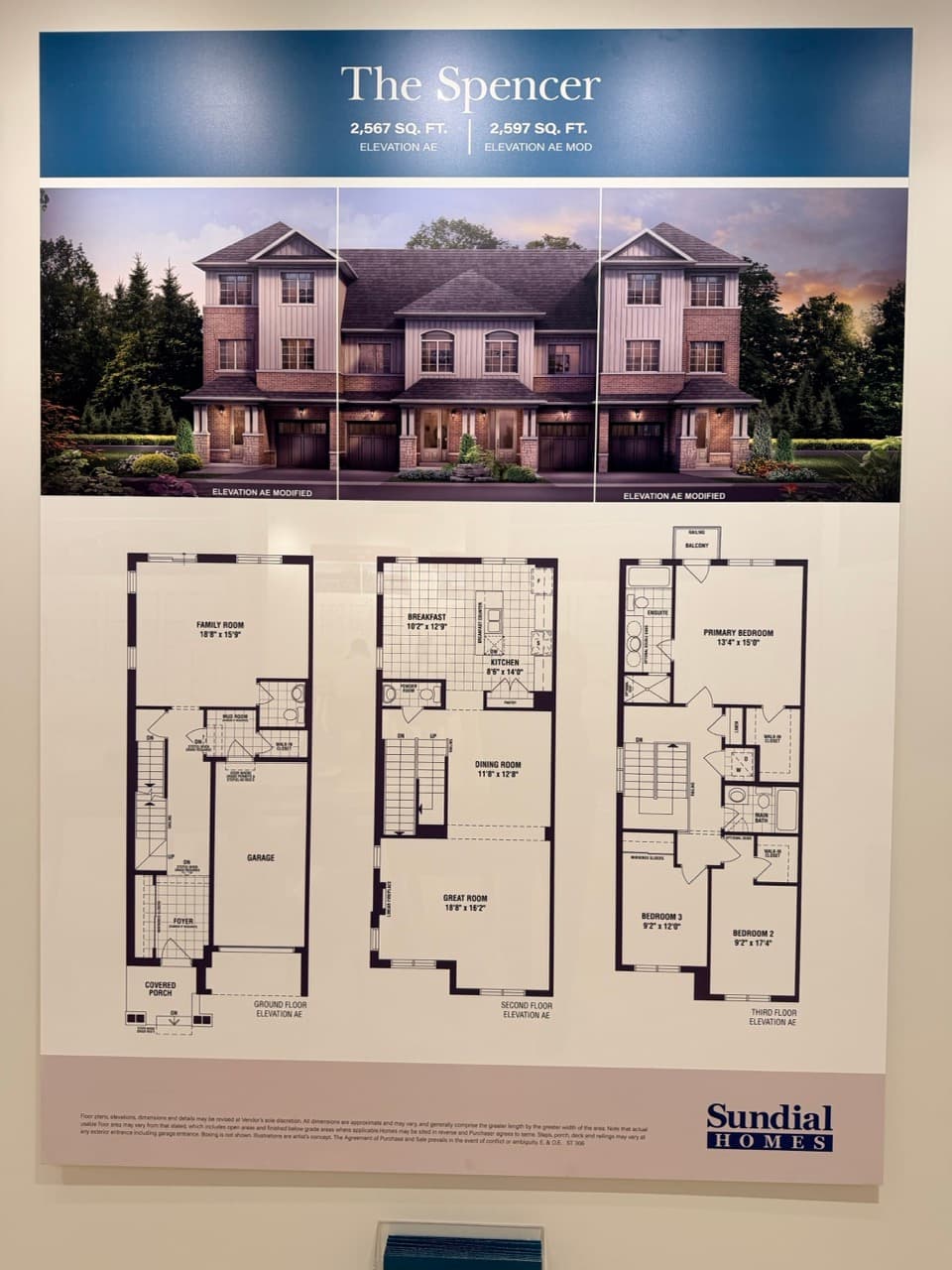 The Spencer floor plan at The Enclave Milton