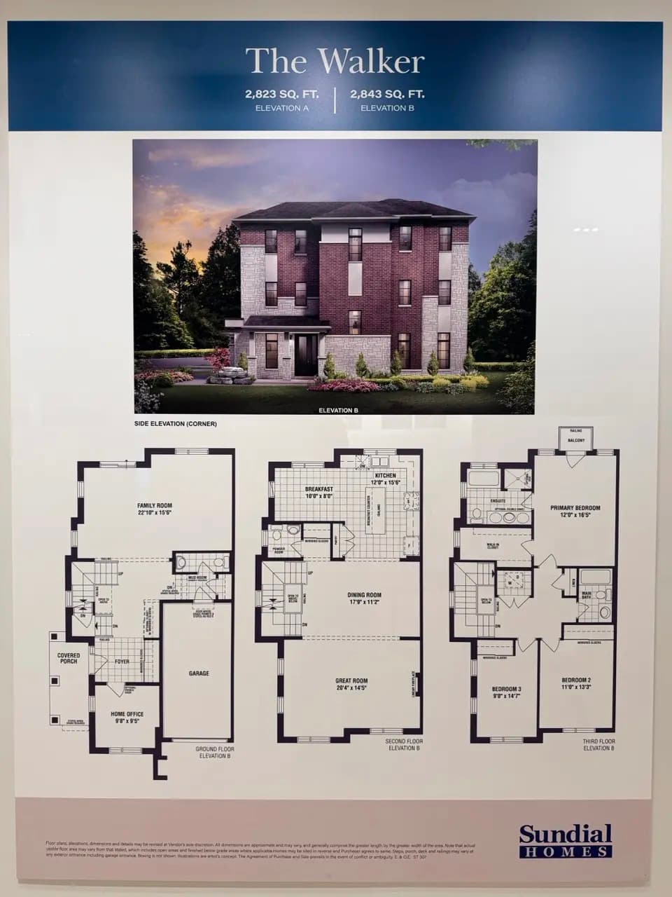 The Walker floor plan at The Enclave Milton