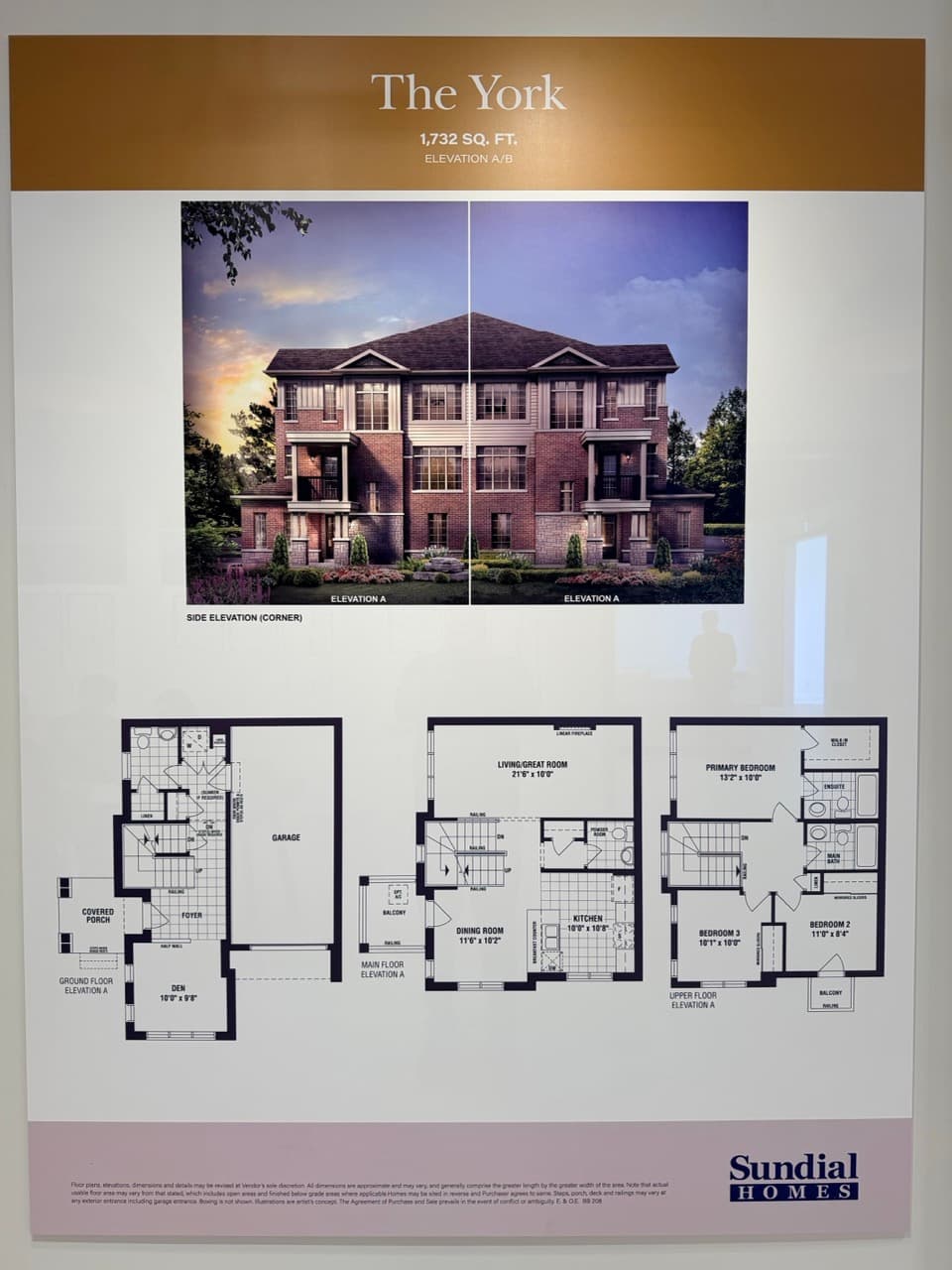 The York floor plan at The Enclave Milton